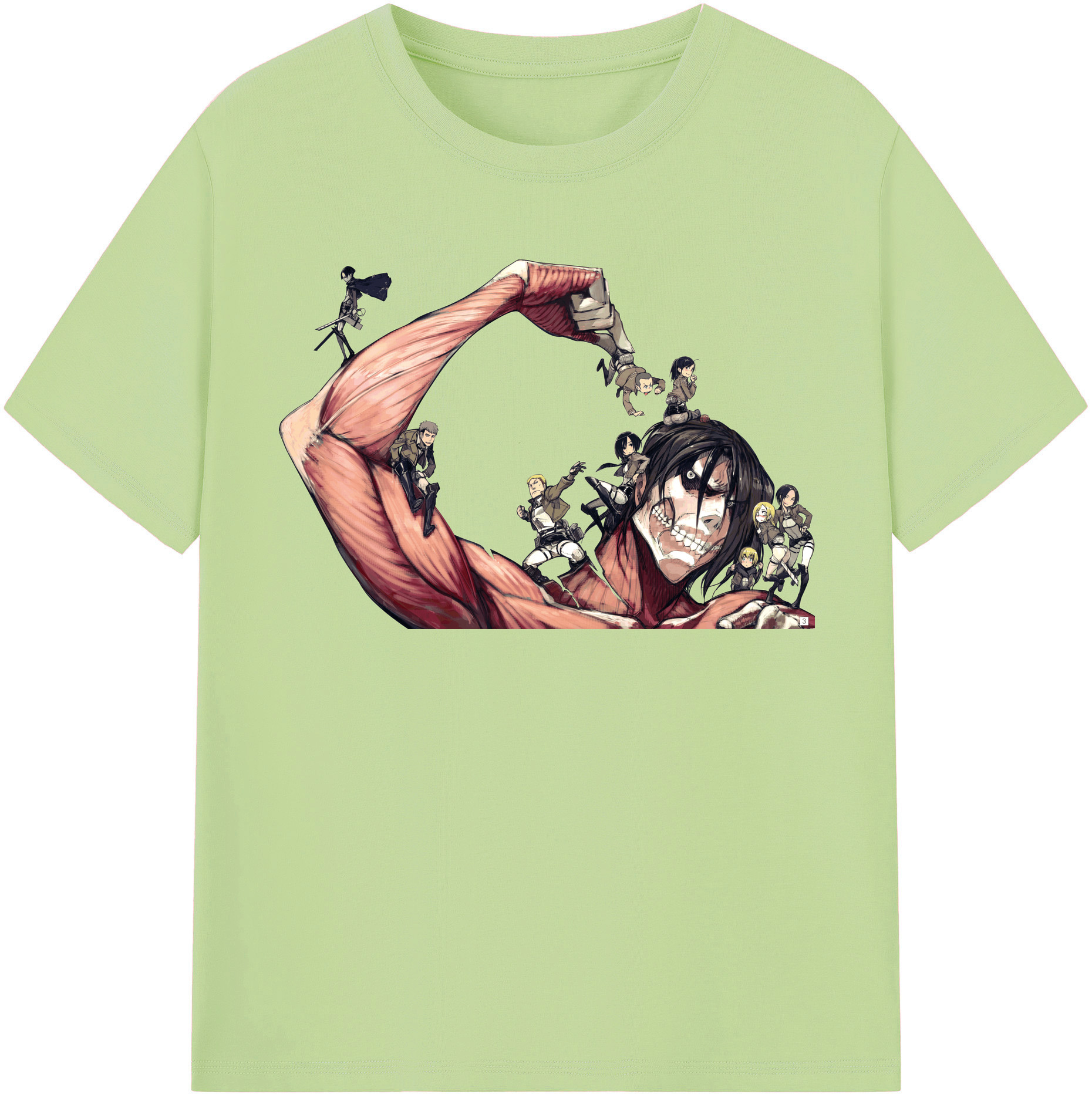 （画像用） 進撃の巨人 Attack on Titan 綿100％半袖Tシャツ（フロントプリント）